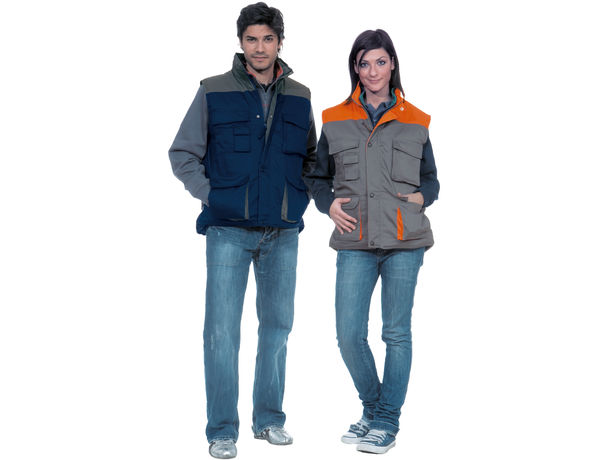 Chaleco acolchado bicolor en sarga thunder 2 personalizado Chaleco acolchado bicolor en sarga thunder 2 personalizado
