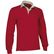 Polo rugby liso manga larga scrum 300 barato rojo