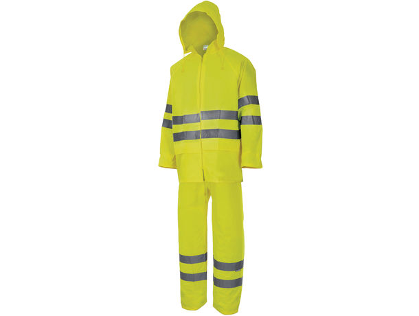 Traje de lluvia dos piezas alta visibilidad velilla personalizado Traje de lluvia dos piezas alta visibilidad velilla personalizado