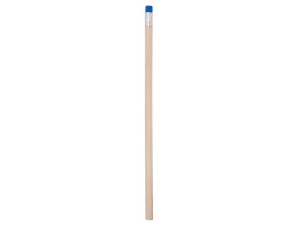 Lapiz de madera sin punta con goma color personalizado azul Lapiz de madera sin punta con goma color personalizado azul