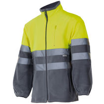 Chaqueta polar bicolor alta visibilidad velilla personalizada Chaqueta polar bicolor alta visibilidad velilla personalizada