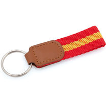Llavero de polipiel con cinta de espana personalizado Llavero de polipiel con cinta de espana personalizado