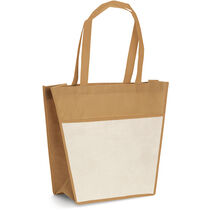 Bolsa en non woven con fuelle ancho personalizada marron Bolsa en non woven con fuelle ancho personalizada marron