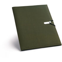 Carpeta en poliester con bloc de notas barata verde Carpeta en poliester con bloc de notas barata verde