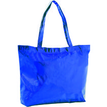 Bolsa de non woven acabado metalico personalizada azul