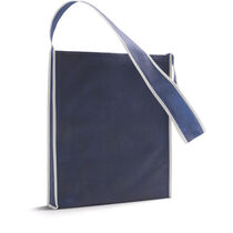 Bolsa bandolera 2 colores en non woven personalizada azul Bolsa bandolera 2 colores en non woven personalizada azul