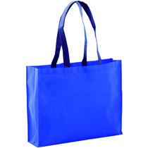 Bolsa de la compra en non woven grueso personalizada azul Bolsa de la compra en non woven grueso personalizada azul