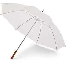 Paraguas golf grande con mango madera personalizado blanco Paraguas golf grande con mango madera personalizado blanco