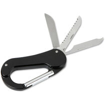 Mosqueton de acero inox 4 herramientas personalizado negro Mosqueton de acero inox 4 herramientas personalizado negro