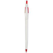 Boligrafo de plastico finball barato blanco rojo Boligrafo de plastico finball barato blanco rojo