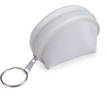 Llavero monedero redondo en pvc personalizado blanco Llavero monedero redondo en pvc personalizado blanco