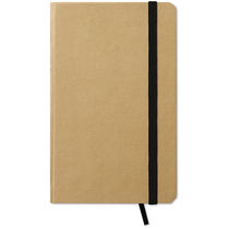 Libreta reciclada con cinta elastica grabada negro Libreta reciclada con cinta elastica grabada negro