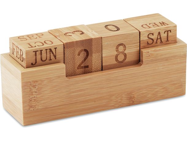 Calendario de bambu personalizado Calendario de bambu personalizado