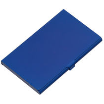 Tarjetero de color en aluminio personalizado azul Tarjetero de color en aluminio personalizado azul