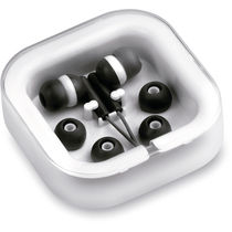 Auriculares de silicona con recambios cort negro Auriculares de silicona con recambios cort negro