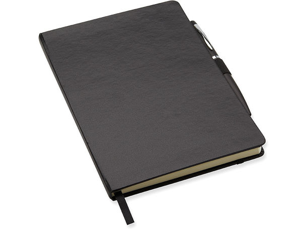 Libreta a5 con tapa rigida banda elastica merchandising negro Libreta a5 con tapa rigida banda elastica merchandising negro