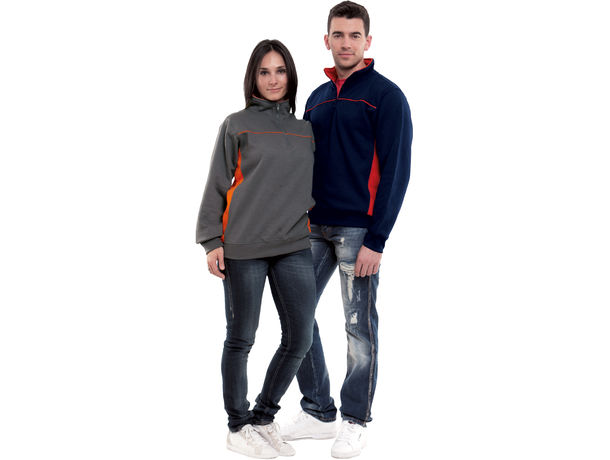 Sudadera cremallera corta bicolor thunder 1 310 personalizada Sudadera cremallera corta bicolor thunder 1 310 personalizada