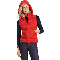 Chaleco acolchado con capucha de mujer bodywarmer b c personalizado Chaleco acolchado con capucha de mujer bodywarmer b c personalizado