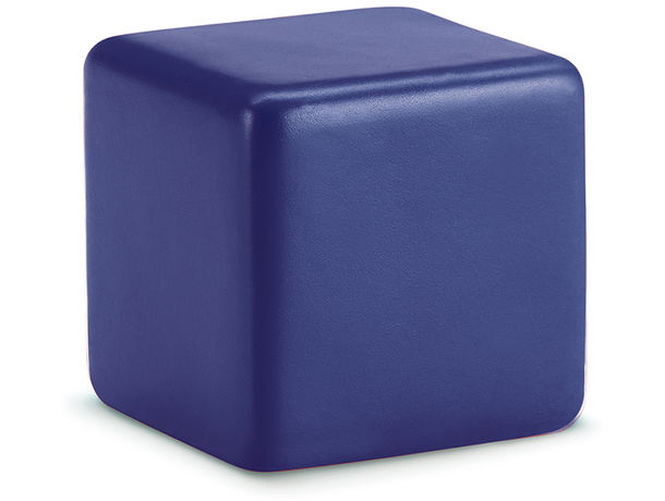 Antiestres pu forma cubo personalizado azul