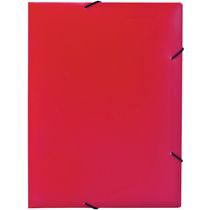 Carpeta en pvc con gomas elasticas personalizada rojo Carpeta en pvc con gomas elasticas personalizada rojo