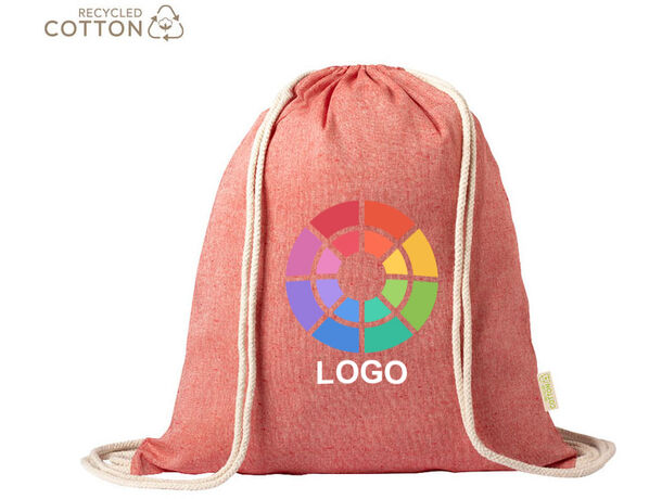 Mochila cuerdas personalizada de algodón/yute 