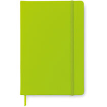 Libreta de notas grande con banda elastica economica verde lima Libreta de notas grande con banda elastica economica verde lima