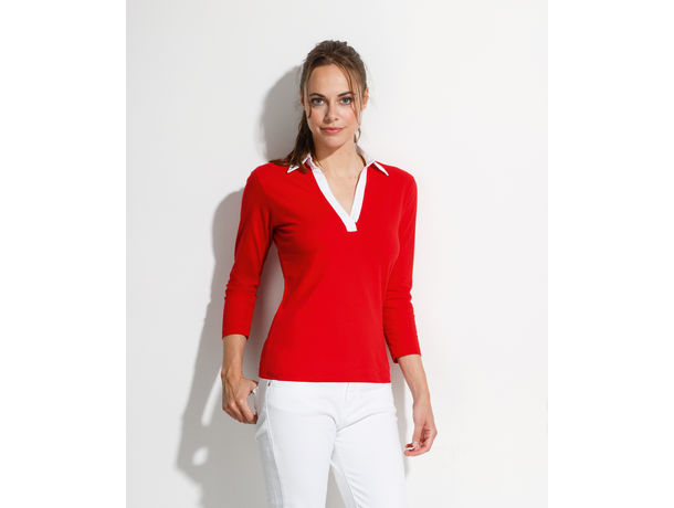 Polo rugby algodon semi peinado de mujer panach sols 190 personalizado Polo rugby algodon semi peinado de mujer panach sols 190 personalizado