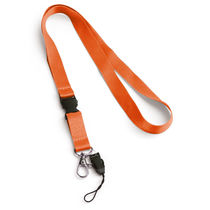 Lanyard ancho 1 5 clic mosqueton e hilo movil personalizado naranja Lanyard ancho 1 5 clic mosqueton e hilo movil personalizado naranja