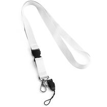 Lanyard ancho 1 5 clic mosqueton e hilo movil barato blanco Lanyard ancho 1 5 clic mosqueton e hilo movil barato blanco