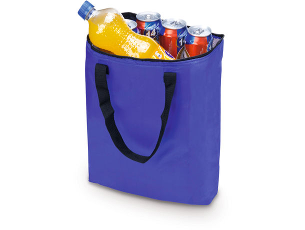 Bolsa de compra termica o nevera y plegable personalizada azul Bolsa de compra termica o nevera y plegable personalizada azul