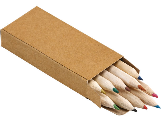 Caja de carton con 10 lapices personalizada Caja de carton con 10 lapices personalizada