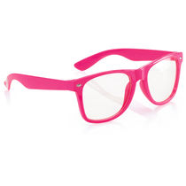 Gafas con lente transparente personalizado fucsia fluor Gafas con lente transparente personalizado fucsia fluor