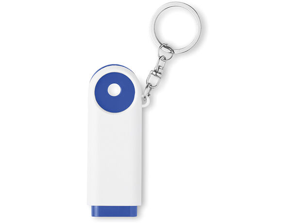 Linterna led llavero con ficha personalizada azul Linterna led llavero con ficha personalizada azul