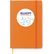 Libreta de notas grande con banda elastica para empresas naranja