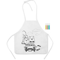 Delantal para colorear personalizado blanco Delantal para colorear personalizado blanco