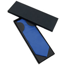 Corbata color liso de poliester personalizada azul