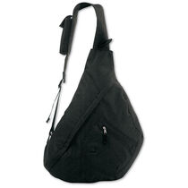 Mochila bandolera de 1 asa poliester 600d barata negro Mochila bandolera de 1 asa poliester 600d barata negro