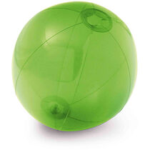 Balon playa liso pvc trans 37 cm aprox grabado verde claro Balon playa liso pvc trans 37 cm aprox grabado verde claro