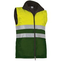 Chaleco reflectante e impermeable highway con logo amarillo fluor verde botella Chaleco reflectante e impermeable highway con logo amarillo fluor verde botella