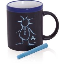 Taza pizarra de ceramica personalizada azul Taza pizarra de ceramica personalizada azul