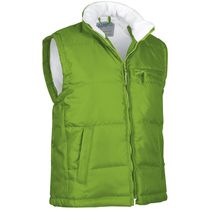 Chaleco acolchado con 4 bolsillos y forro montana grabado verde manzana blanco Chaleco acolchado con 4 bolsillos y forro montana grabado verde manzana blanco