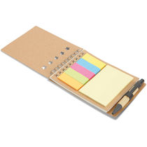 Libreta ecologica con boligrafo y adhesivos personalizada Libreta ecologica con boligrafo y adhesivos personalizada