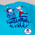 Camiseta estampada con serigrafía a 1 color